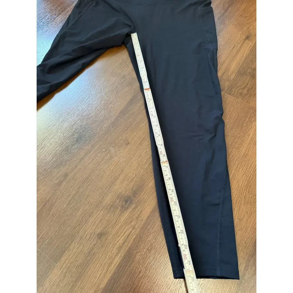 Halara High Rise 7/8 Leggings Black Sz XL Pockets Active Athleisure Workout Yoga